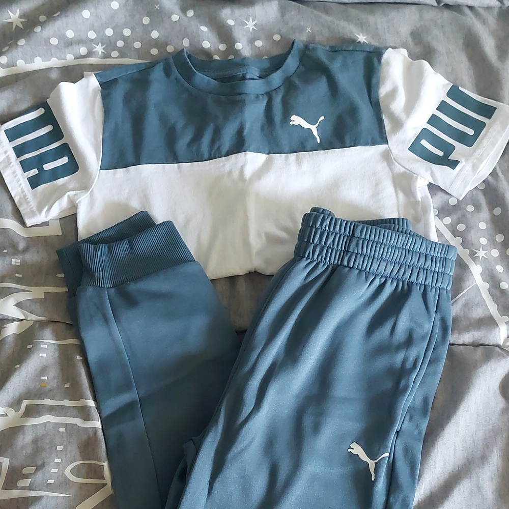 Puma Kids Colorblock Jogger Set Size 10/12